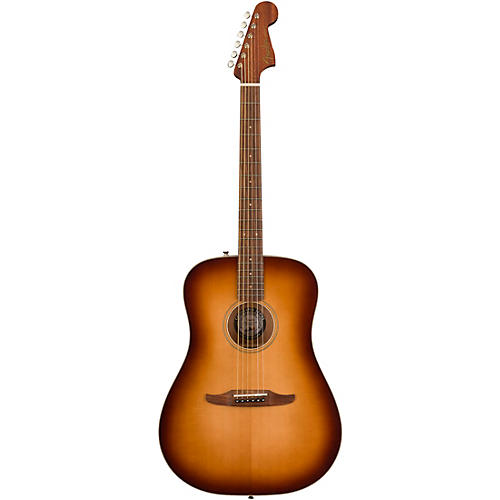 Fender California Redondo Spruce-Mahogany Acoustic-Electric Guitar Aged Cognac Burst - musicians--Friend