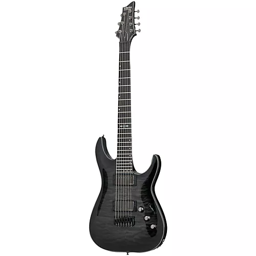 Schecter Guitar Research Hellraiser Hybrid C-7 7-String Electric Guitar Transparent Black Burst - musicians--Friend