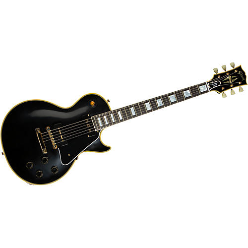 Gibson Custom 1954 Les Paul Custom Staple Pickup Reissue VOS Electric Guitar Ebony - musicians--Friend