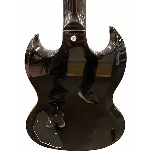 Used 2011 Gibson 50th Anniversary SG Standard 24 Black Solid Body Electric Guitar Black - musicians--Friend