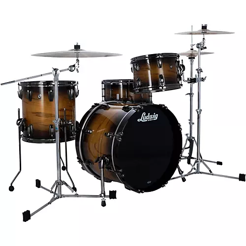 Ludwig Maple Exotic 3-Piece Downbeat Shell Pack with 20 in. Bass Drum Nocturne Burst - musicians--Friend