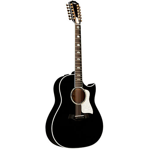 Taylor 657ce Doce Doble 12-String Grand Pacific Acoustic-Electric Guitar Black - musicians--Friend