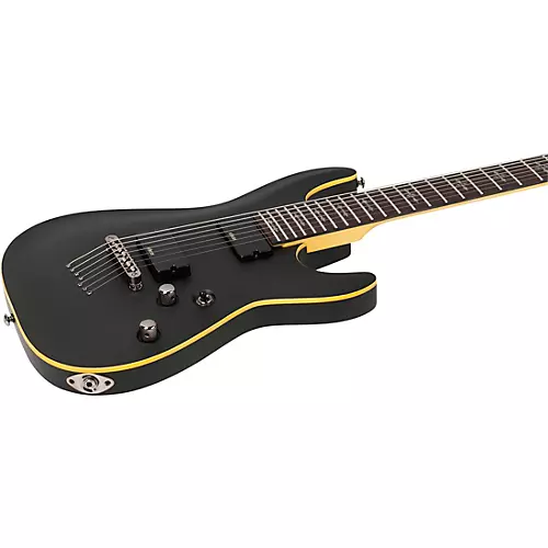 Schecter Guitar Research Demon-7 7-String Electric Guitar Satin Aged Black - musicians--Friend