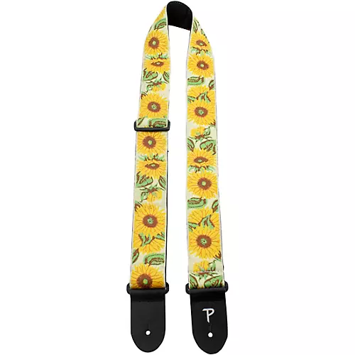 Perri's Jacquard Sunflower Garden Guitar Strap 2 in. - musicians--Friend
