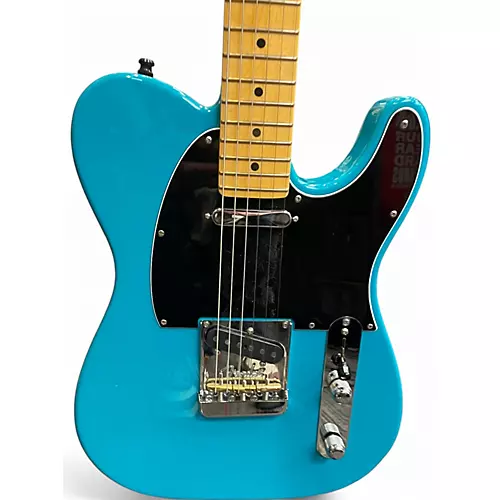 Used Fender American Professional II Telecaster Miami Blue Solid Body Electric Guitar Miami Blue - musicians--Friend