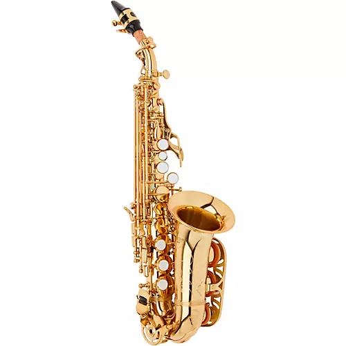 Allora ASPS-550 Paris Series Curved Soprano Sax Silver Matte Silver Matte Keys - musicians--Friend