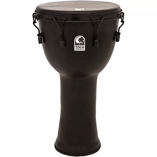 Toca Freestlyle Mechanically Tuned Djembe With Extended Rim 14 in. Black Mamba - musicians--Friend