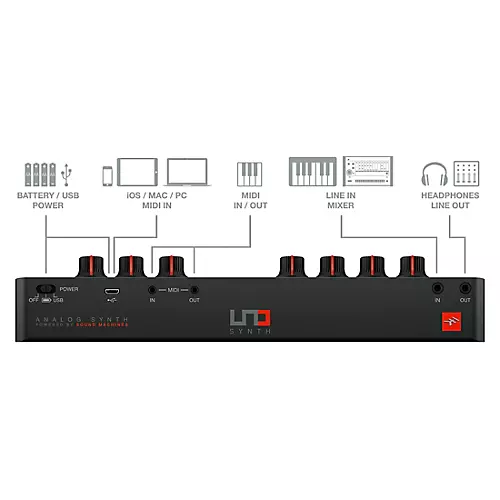 IK Multimedia UNO Synth Portable Analog Synthesizer - musicians--Friend