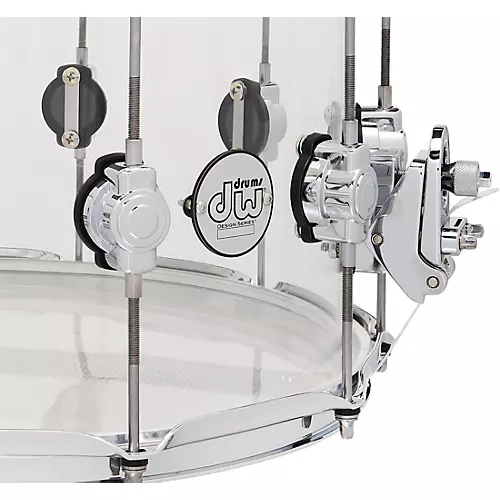 DW Design Series Acrylic Snare Drum With Chrome Hardware 14 x 6 in. Clear - musicians--Friend