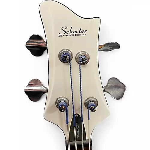 Used Schecter Guitar Research Stargazer 4 Gloss White Electric Bass Guitar Gloss White - musicians--Friend