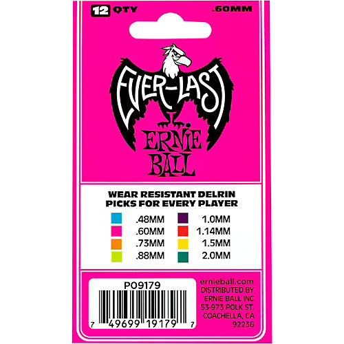 Ernie Ball Everlast Delrin Picks 12 Pack .88 mm 12 Pack - musicians--Friend