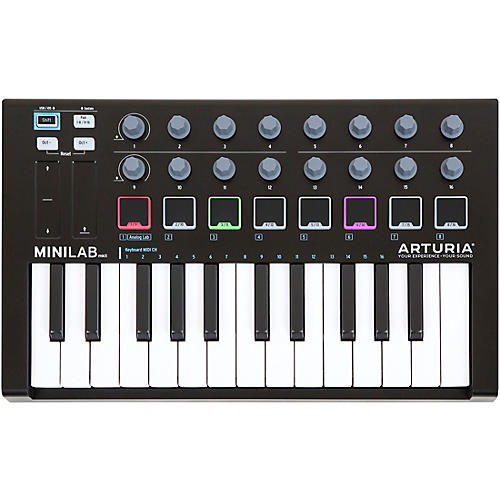 Arturia MiniLab MkII Mini Hybrid Keyboard Controller Black Edition - musicians--Friend