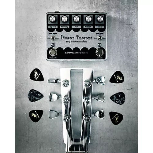 EarthQuaker Devices Limited-Edition Disaster Transport Legacy Reissue Delay Effects Pedal Silver - musicians--Friend
