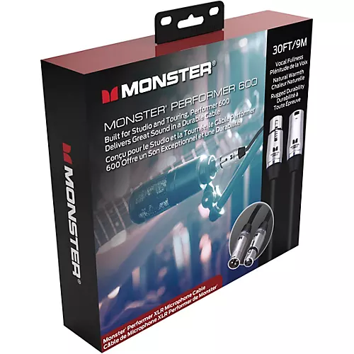 Monster Cable Prolink Performer 600 Microphone Cable 20 ft. Black - musicians--Friend