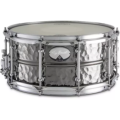 Dixon Artisan Bissonette Signature Black Nickel-Plated Hammered Brass Snare Drum 14 x 6.5 in. - musicians--Friend