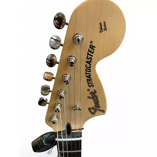 Used Fender Tom Delonge Signature Stratocaster Black Solid Body Electric Guitar Black - musicians--Friend