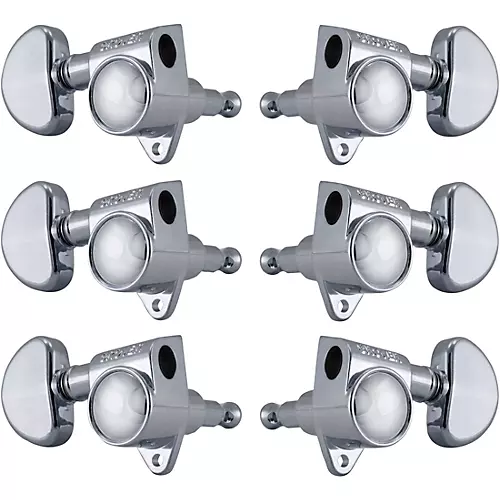 Grover Rotomatics With 18:1 Gear Ratio 102-18 Series Standard Button Tuning Machines Black Chrome - musicians--Friend