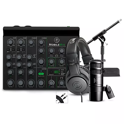 Mackie MobileMix Content Creator Bundle With AT2040 Microphone and ATH-M20X Headphones - musicians--Friend
