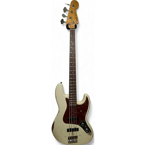 Used Fender CUSTOM SHOP 1960 JAZZ BASS Olympic White Electric Bass Guitar Olympic White - musicians--Friend