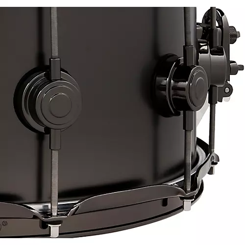 DW Collector's Series Satin Black Over Brass Snare Drum With Satin Chrome Hardware 14 x 6.5 in. - musicians--Friend