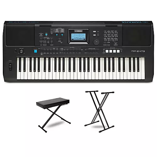 Yamaha PSR-E473 High-Level Portable Keyboard Package Essentials Package - musicians--Friend