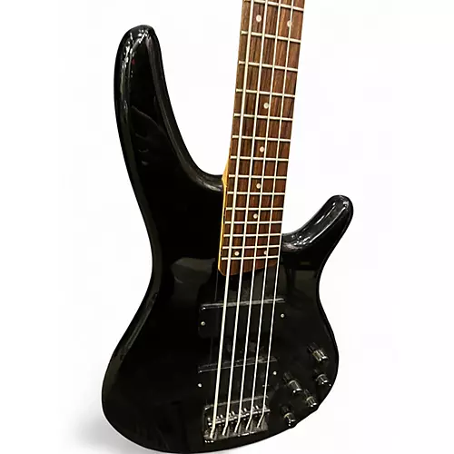 Used Ibanez SR405 5 String Black Electric Bass Guitar Black - musicians--Friend