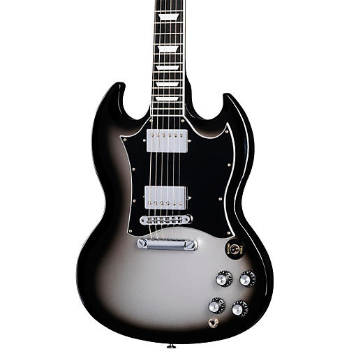 Gibson SG Standard Ebony Limited-Edition Electric Guitar Silver Burst - musicians--Friend