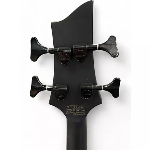 Used Schecter Guitar Research Stiletto Stealth 4 Stealth Electric Bass Guitar Stealth - musicians--Friend