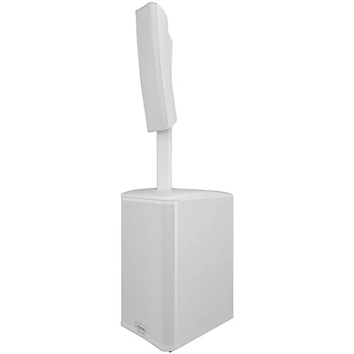 QSC KC12 Active 3-Way Column Speaker Pair With Cables, White - musicians--Friend