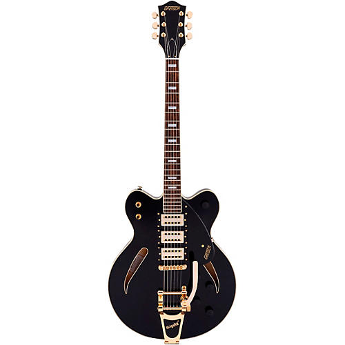Gretsch Guitars G2627T Streamliner Center Block 3-Pickup Cateye With Bigsby Electric Guitar Black - musicians--Friend