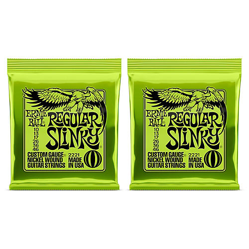Ernie Ball 2221 Regular Slinky Nickel Wound Electric Guitar Strings 2-Pack - musicians--Friend