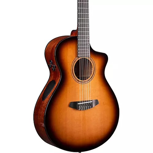 Breedlove Organic Solo Pro CE Red Cedar-African Mahogany Concert Nylon Acoustic-Electric Guitar Edge Burst - musicians--Friend