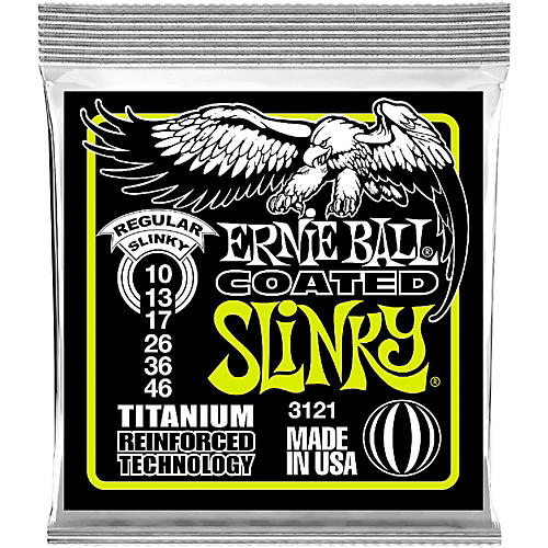 Ernie Ball 3121 Coated Titanium Slinky Electric Guitar Strings - musicians--Friend