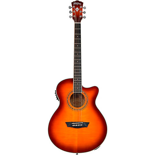 Washburn EA15 Festival Series Acoustic-Electric Guitar Iced Tea Burst - musicians--Friend