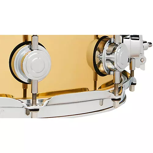 DW Collector's Series Polished Brass Snare Drum 14 x 4 in. - musicians--Friend