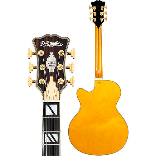 D'Angelico Excel 16 Hollowbody Electric Guitar w/ Seymour Duncan Johnny Smith Mini Humbucker Amber - musicians--Friend
