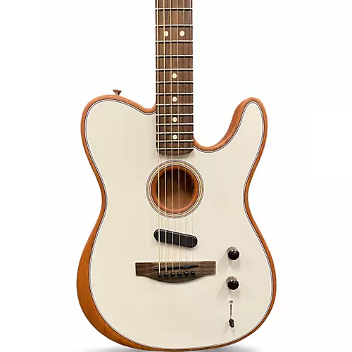 Used 2022 Fender Acoustasonic Player Telecaster ATOMIC WHITE Acoustic Electric Guitar ATOMIC WHITE - musicians--Friend