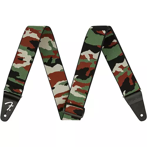 Fender Weighless Camouflage Guitar Strap Woodland Camouflage 2 in. - musicians--Friend