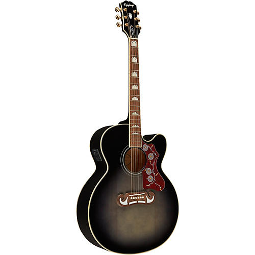 Epiphone J-200 EC Studio Acoustic-Electric Guitar Black - musicians--Friend