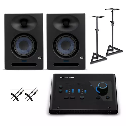 PreSonus Quantum ES2 Audio Interface with Eris 2nd Gen Studio Monitor Pair (Cables & Stands Included) STUDIO5 - musicians--Friend