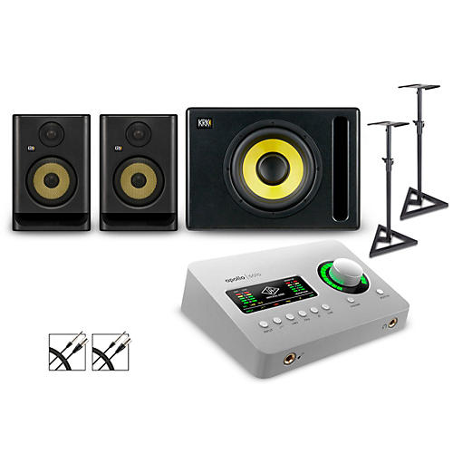 Universal Audio Apollo Solo USB with KRK ROKIT G5 Studio Monitor Pair & S10 Subwoofer (Stands & Cables Included) ROKIT 8 - musicians--Friend