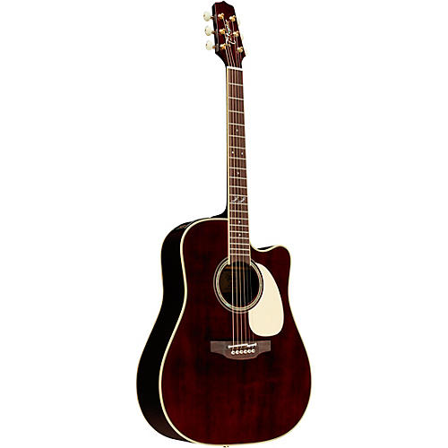 Takamine JJ325SRC John Jorgenson Signature Dreadnought Acoustic-Electric Guitar Red Satin - musicians--Friend