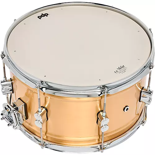 PDP by DW Concept Series 1.2 mm Natural Satin Brushed Brass Snare Drum 14 x 8 in. - musicians--Friend