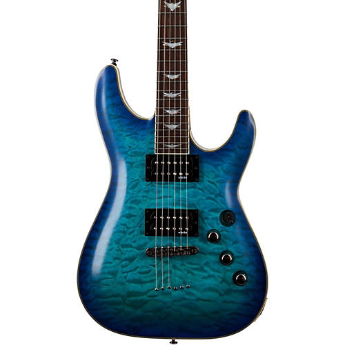 Schecter Guitar Research Omen Extreme-6 Electric Guitar Ocean Blue Burst - musicians--Friend