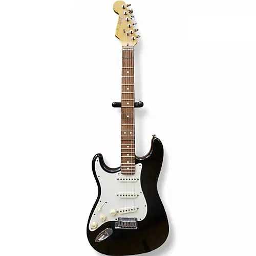 Vintage 1999 Fender American Standard Stratocaster Left Handed Black Electric Guitar Black - musicians--Friend