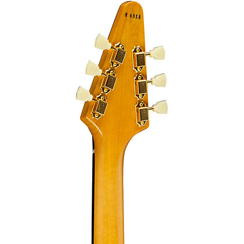 Gibson Custom 1958 Korina Flying V White Pickguard Electric Guitar Natural - musicians--Friend