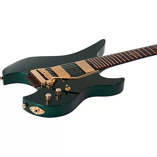 Schecter Guitar Research Synyster Gates Custom 7-String TR Headless Electric Guitar Oak Green Metallic - musicians--Friend