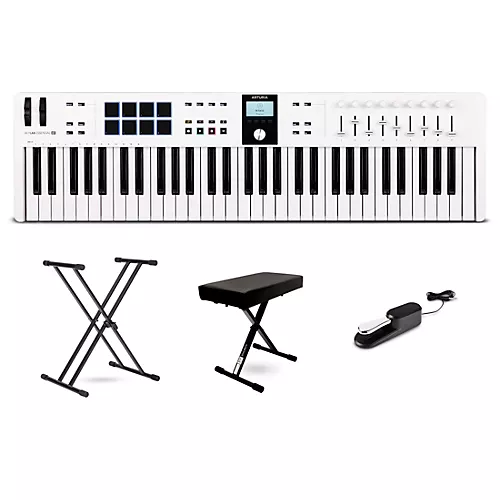 Arturia KeyLab Essential 61 mk3 MIDI Keyboard Controller Essentials Bundle White - musicians--Friend