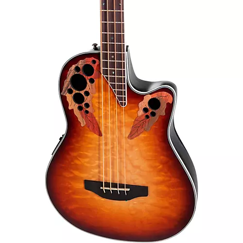 Ovation CEB44X-7C-G Celebrity Elite Mid-Depth Acoustic-Electric Bass Guitar Cognac Burst - musicians--Friend