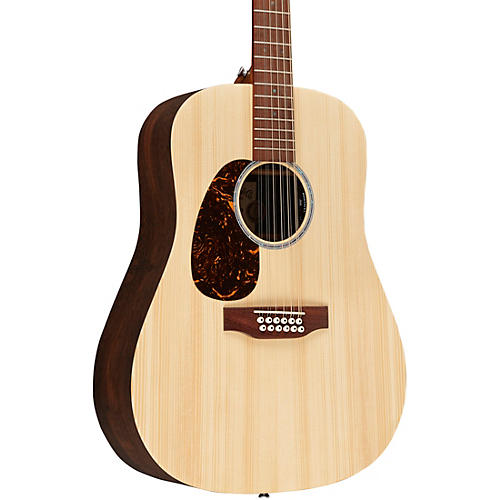 Martin DX2E 12-String X Series Rosewood Left-Handed Dreadnought Acoustic-Electric Guitar Natural - musicians--Friend